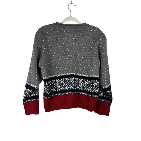 Vintage Tally Ho Women’s Wool Cardigan Sweater Fair Isle Size Petite Medium - Picture 5 of 6